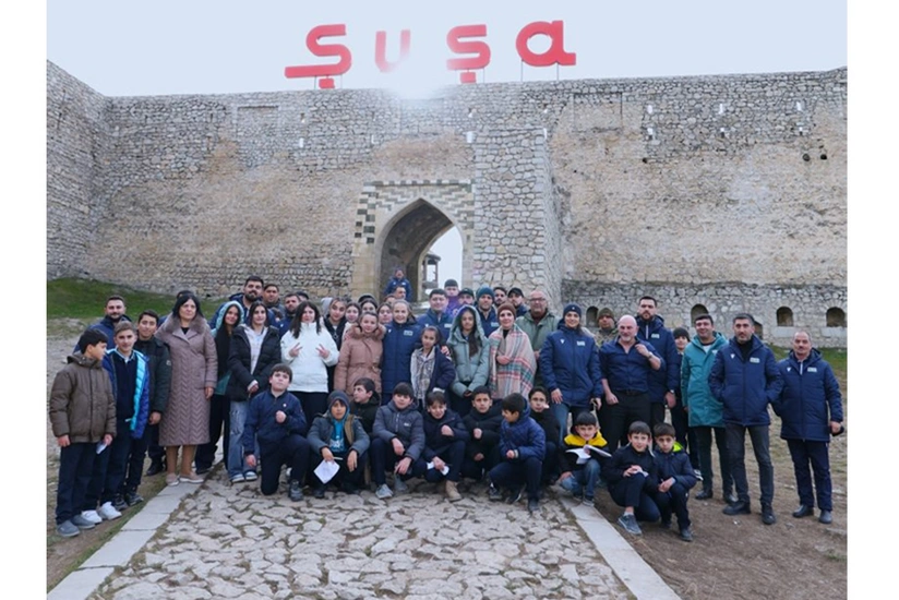 Renowned azerbaijani wrestlers visit Lachin