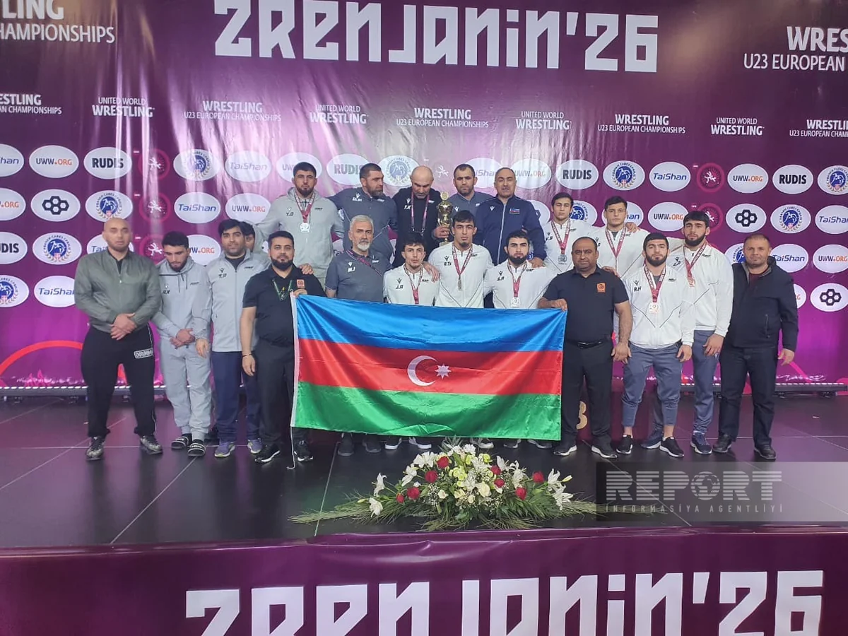 Azerbaijan finishes 2nd at U23 European Wrestling