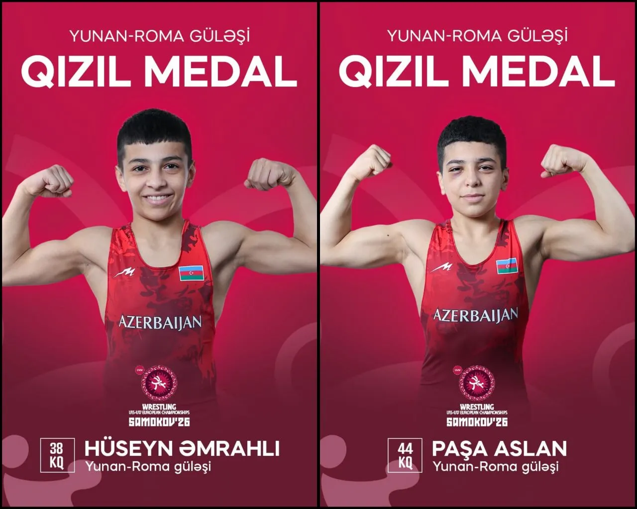 Two Azerbaijani Wrestlers Crowned European Champions