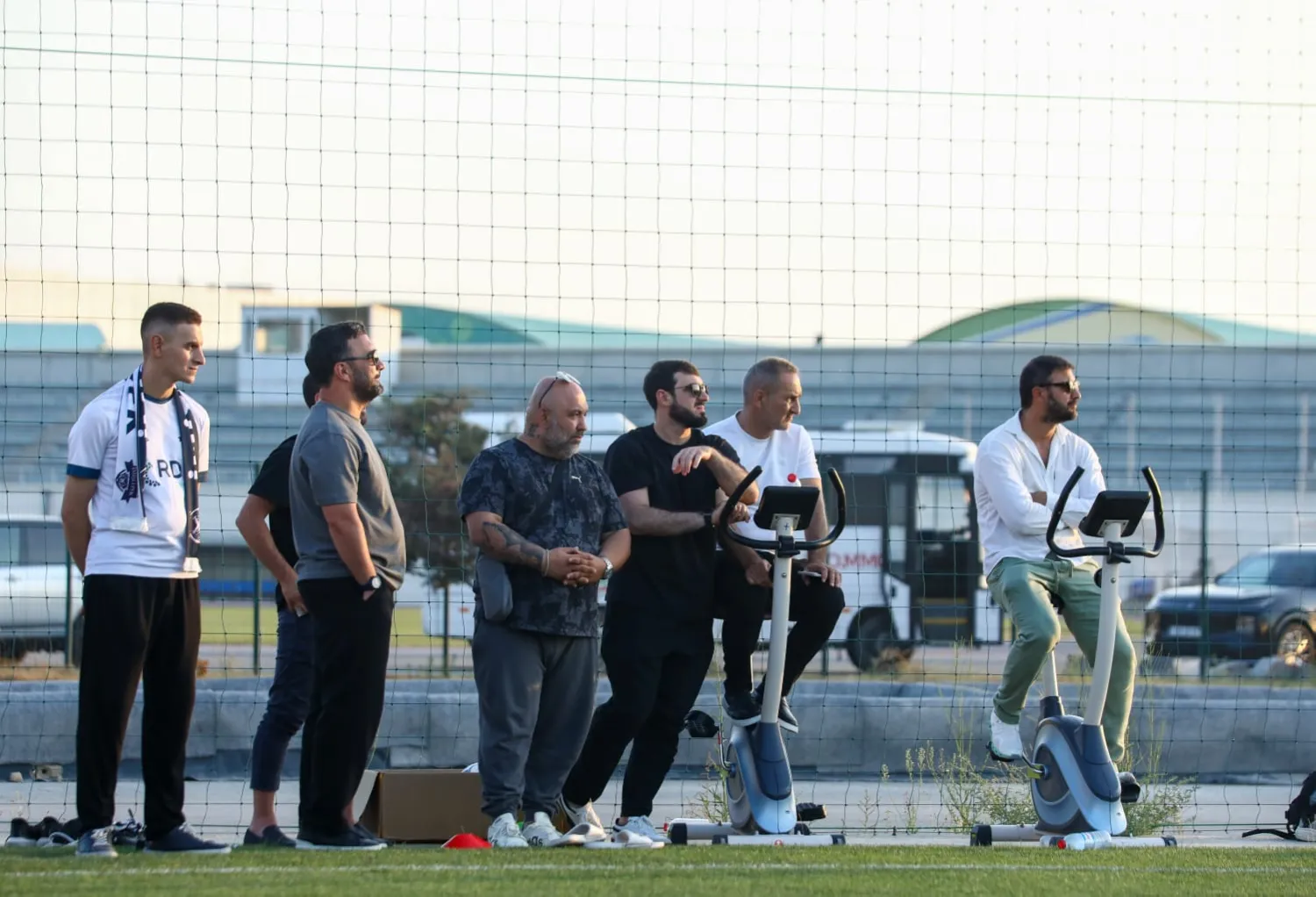 Azerbaijan National Team Coaches Scout Players in Friendly Match