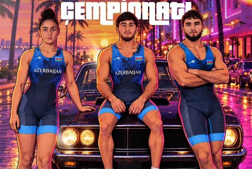 Azerbaijani Wrestlers Begin Competition in Las Vegas