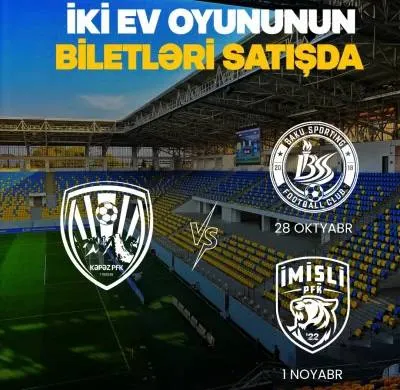 Kəpəz Tickets Now Available for Upcoming Home Matches
