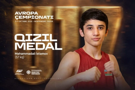 Boksçumuz Məhəmmədəli İstamov Avropa çempionu olub xəbəri üçün şəkil