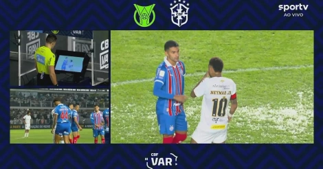 Neymar Santosun oyununda qırmızı vərəqə alıb xəbəri üçün şəkil