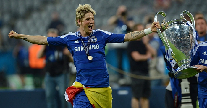 Fernando Torres Chelsea Champions League trophy